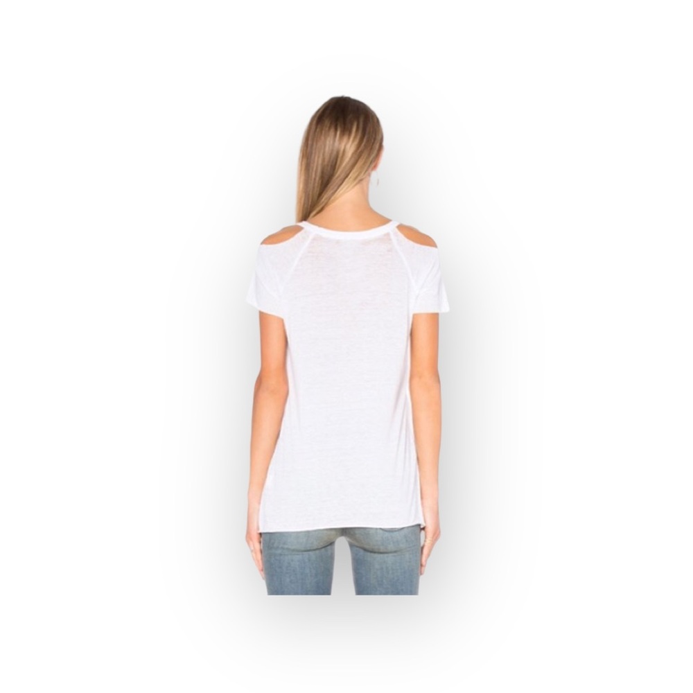 new Chaser ☻ The Who Cold Shoulder Concert Band Tee ☻︎ T Shirt ☻︎ White ☻︎ XS - Picture 2 of 14